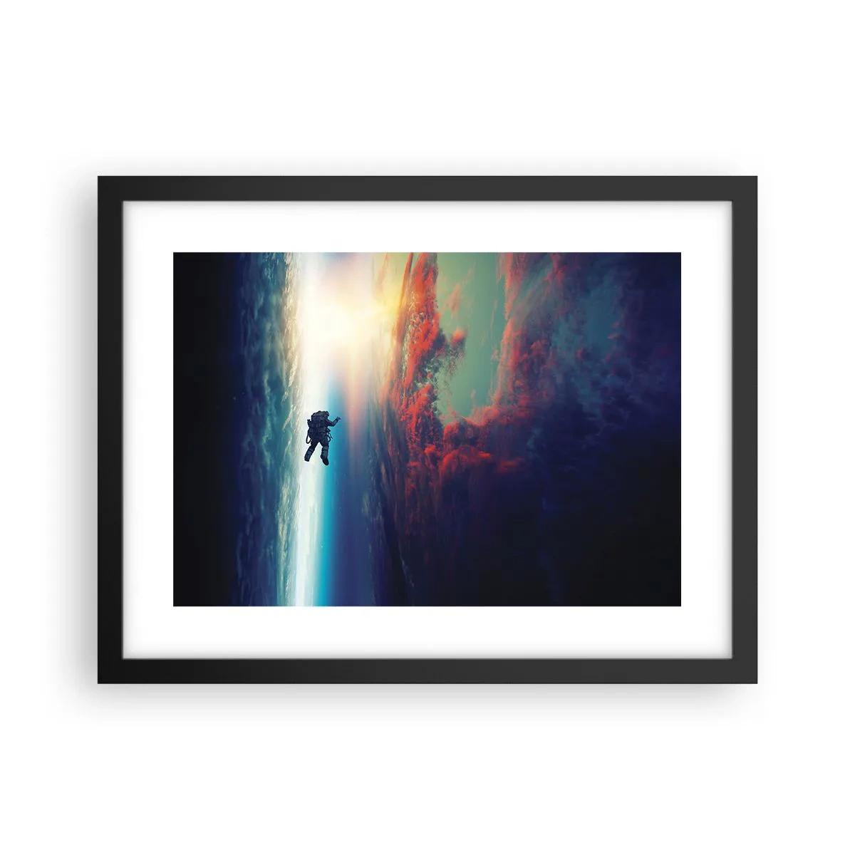 Affisch i svart ram - Stå emot universumet - 40x30 cm