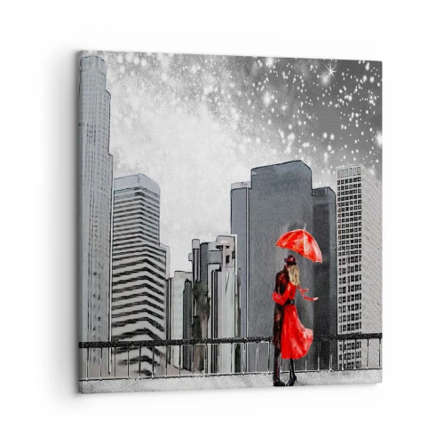 Canvastavla - Bild på duk - Människan är inte sten - 50x50 cm