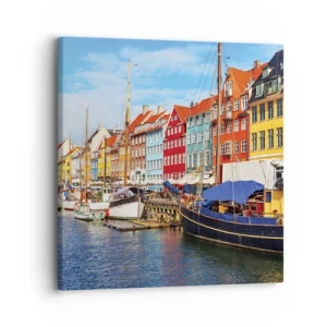 Canvastavla - Bild på duk - Glad kaj - 30x30 cm