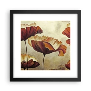 Affisch i svart ram - Ängsblommor - 30x30 cm