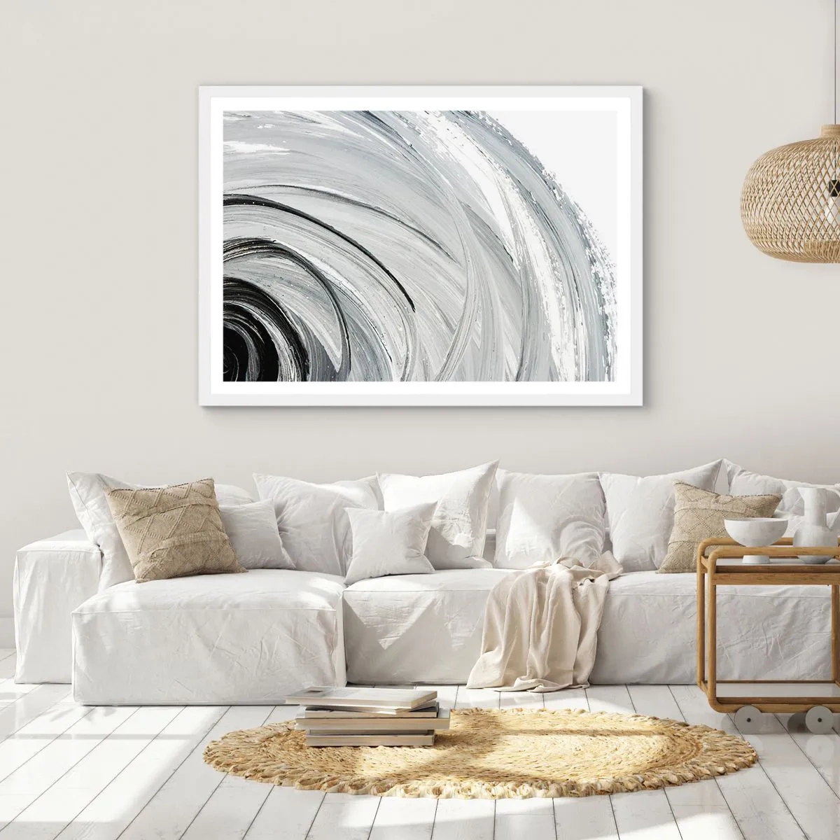 Affisch i vit ram - Orbital komposition - 70x50 cm