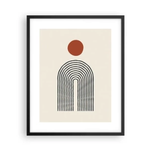 Affisch i svart ram - Formernas och färgernas magnetism - 40x50 cm