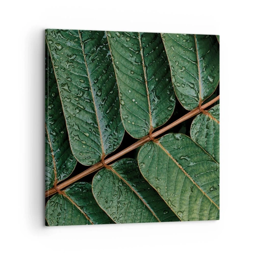 Canvastavla - Bild på duk - I den gröna rytmen - 60x60 cm