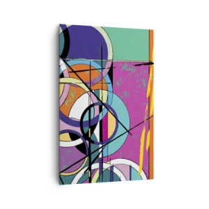 Canvastavla - Bild på duk - Hjul efter hjul - 80x120 cm