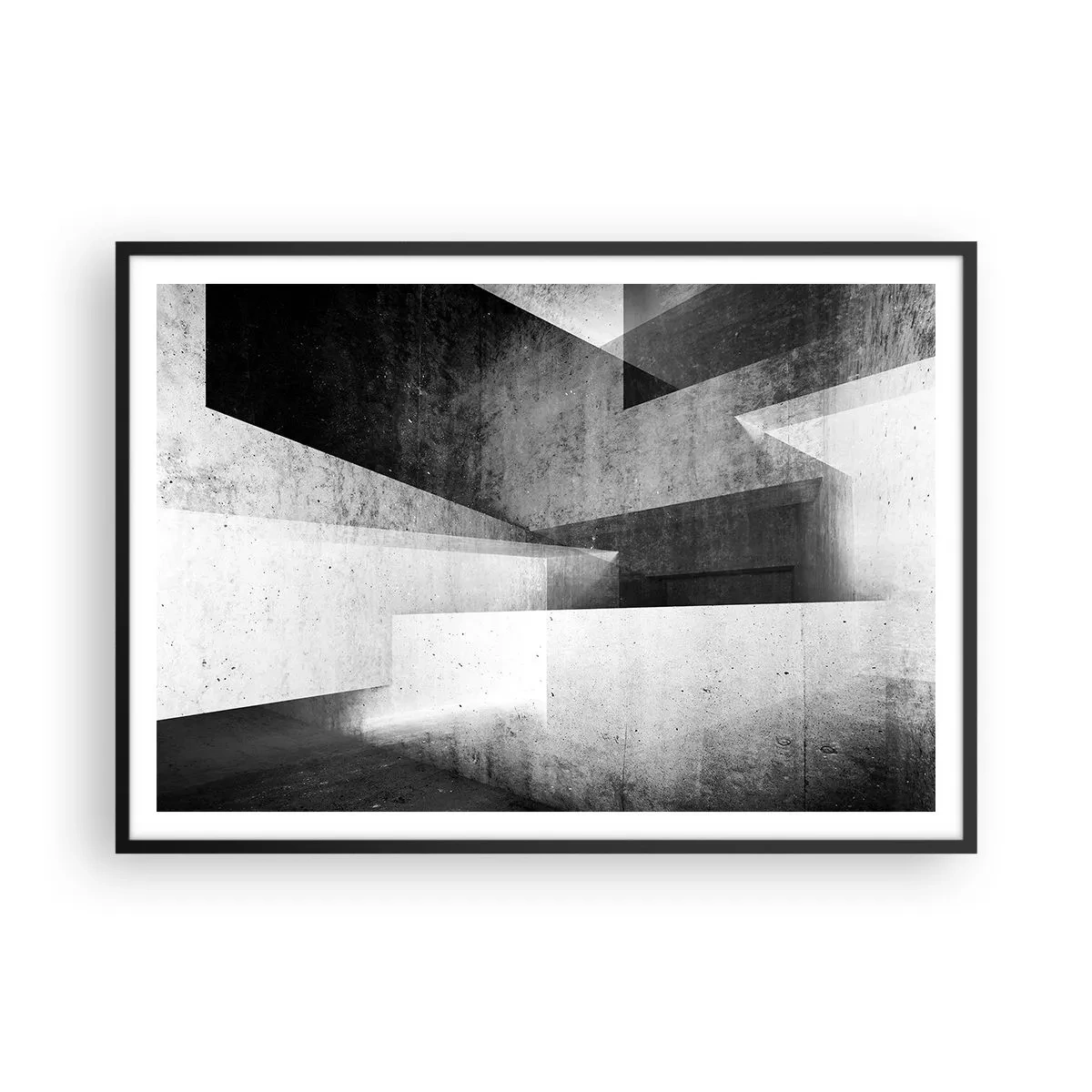 Affisch i svart ram - Rummets struktur - 100x70 cm