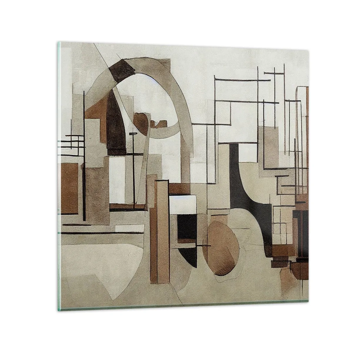 Glastavla - Bild på glas - Stadsbild 2.0 - 40x40 cm