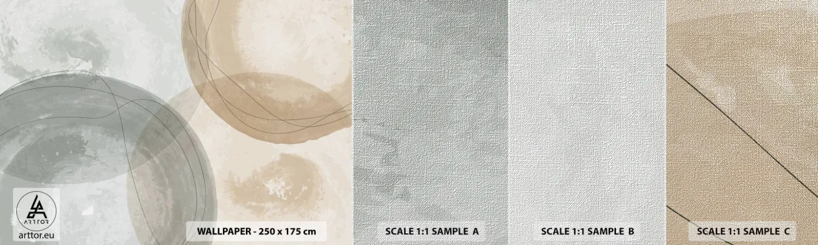 Provbit av fototapet Premium Canvas - Världars samspel - Abstraktion, Bit, distrikt - 100x30 cm