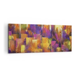 Canvastavla - Bild på duk - Metropolis komposition - 100x40 cm