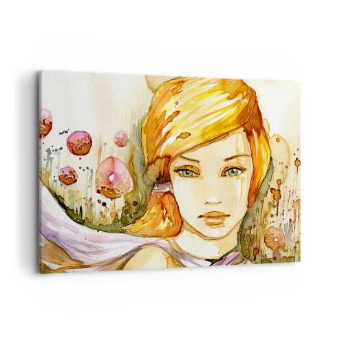 Canvastavla - Bild på duk - Smaragdblick som tystar ner ilska - 100x70 cm