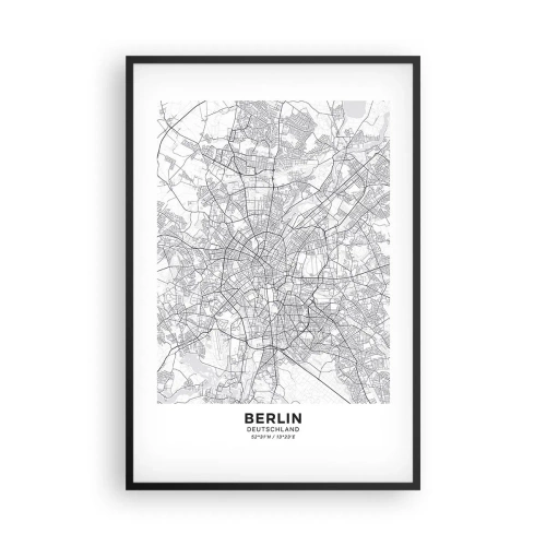 Affisch i svart ram - Berlins blomma - 61x91 cm