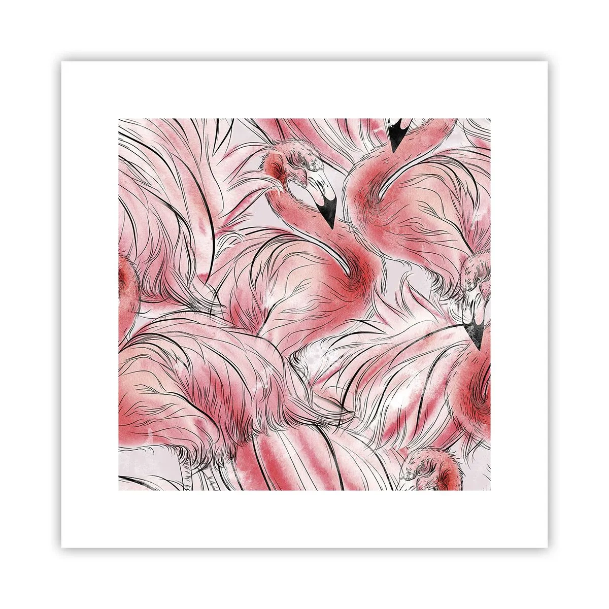 Affisch - Fåglarnas corps de ballet - 30x30 cm