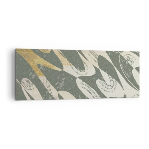 Canvastavla - Bild på duk - Rytmisk abstraktion - 140x50 cm