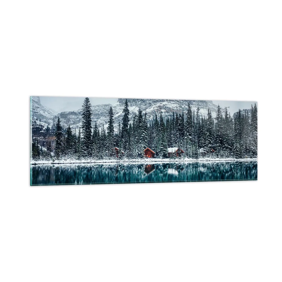 Glastavla - Bild på glas - Kanadensisk tillflyktsort - 90x30 cm