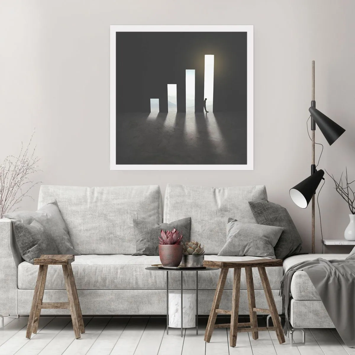 Affisch - Framgång - ett intryck - 60x60 cm