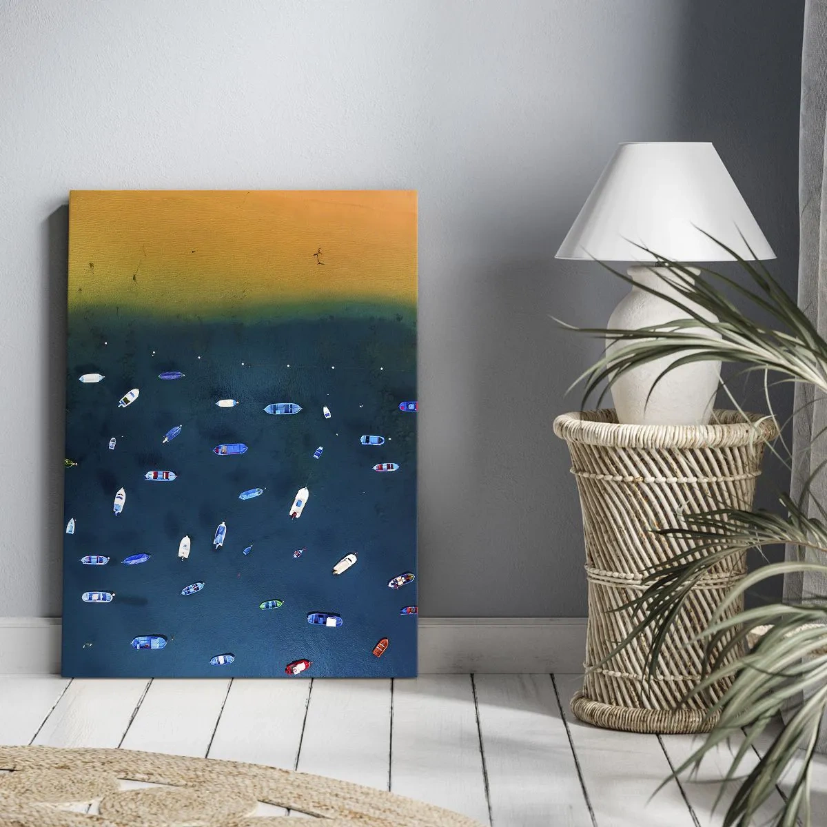 Canvastavla - Bild på duk - Ett semesterspel - 45x80 cm