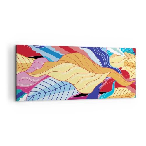 Canvastavla - Bild på duk - Färgglad röra - 100x40 cm