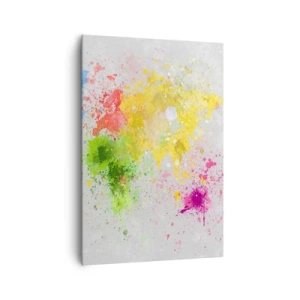 Canvastavla - Bild på duk - Världens alla färger - 70x100 cm