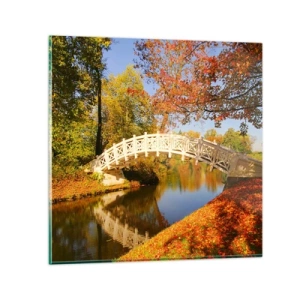 Glastavla - Bild på glas - På suckarnas vita bro - 30x30 cm