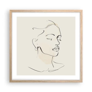 Affisch i ram av ljusek - Säkra drag - 50x50 cm