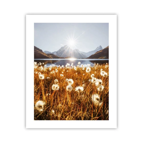 Affisch - Bergets hårdhet, gräsets mjukhet - 40x50 cm