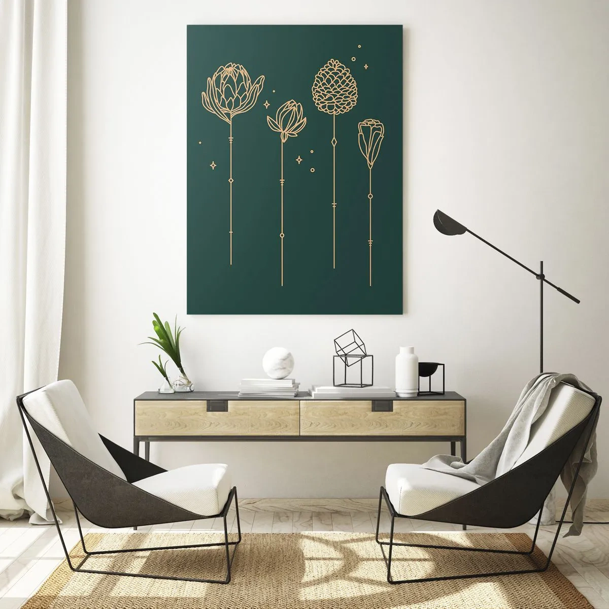 Glastavla - Bild på glas - Familjen ÖRTsson - 50x70 cm