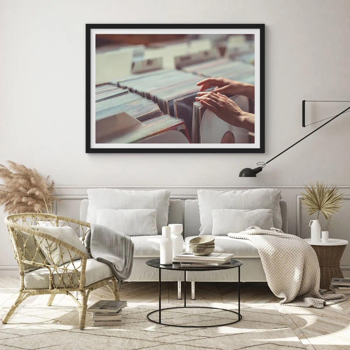 Affisch i svart ram - I jakten efter känslor - 100x70 cm