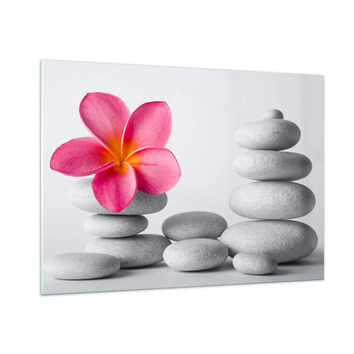 Glastavla - Bild på glas - Sten på sten och på stenen... - 100x70 cm