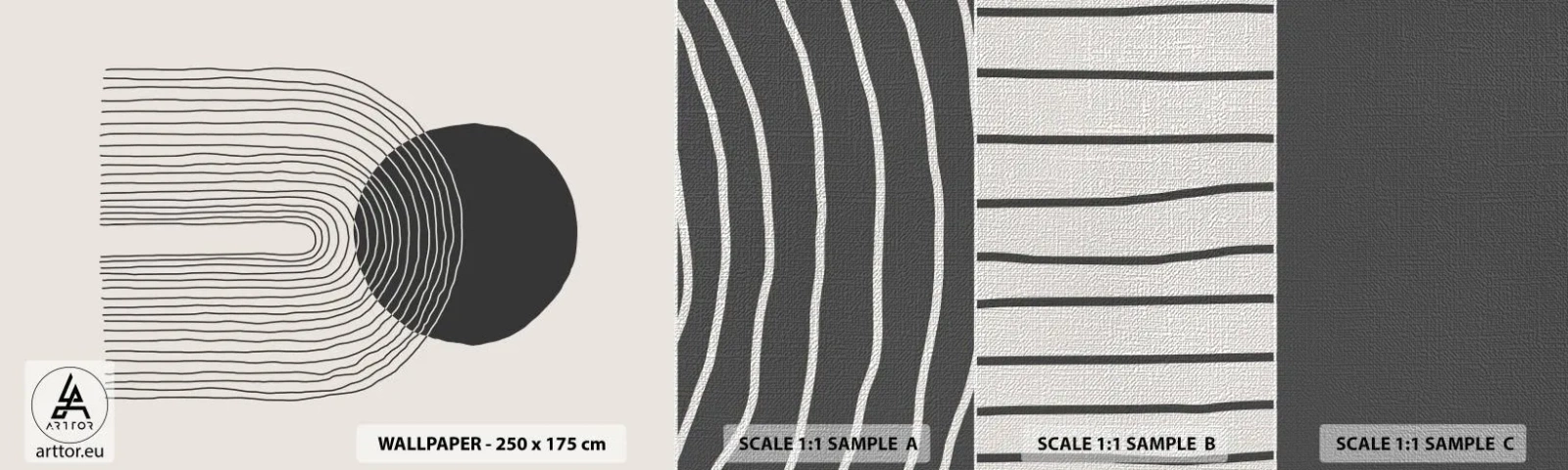 Provbit av fototapet Premium Canvas - Darr och säkerhet - Abstraktion, Bit, Minimalism - 100x30 cm