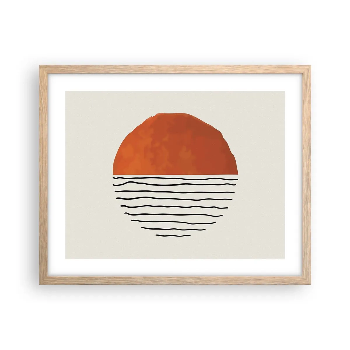 Affisch i ram av ljusek - I japansk stämning - 50x40 cm