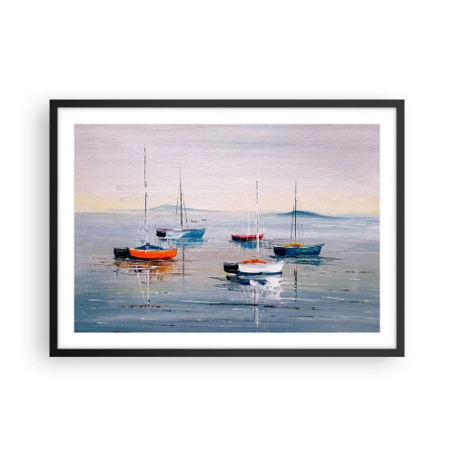 Affisch i svart ram - En välförtjänt vila - 70x50 cm