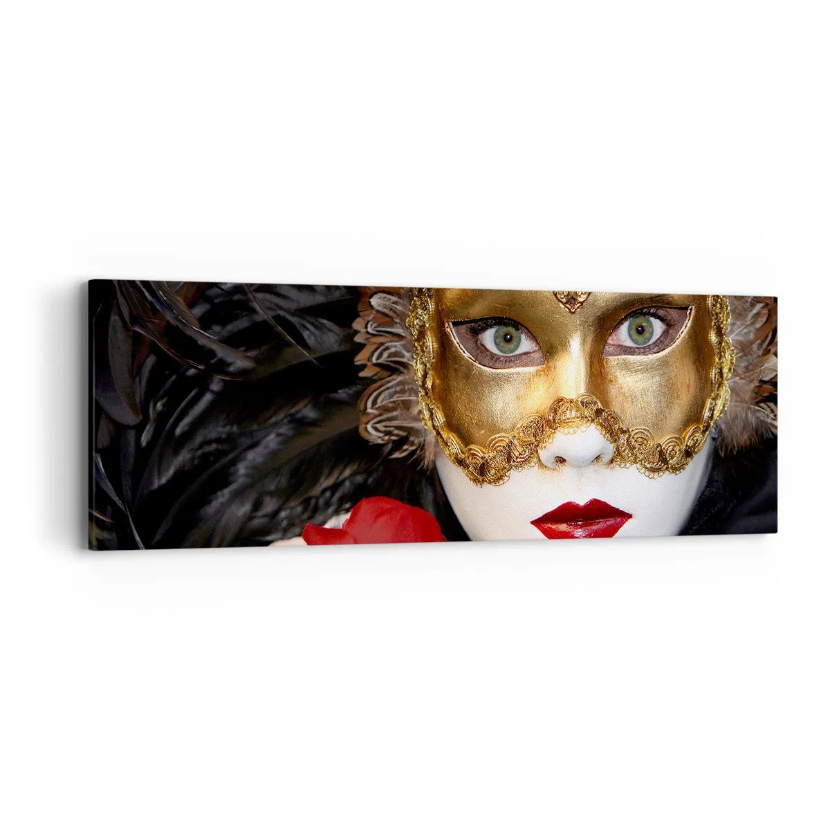 Canvastavla - Bild på duk - För livet är en stor fest - 90x30 cm