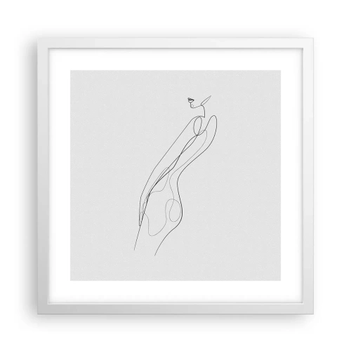 Affisch i vit ram - Bara en utfästelse - 40x40 cm