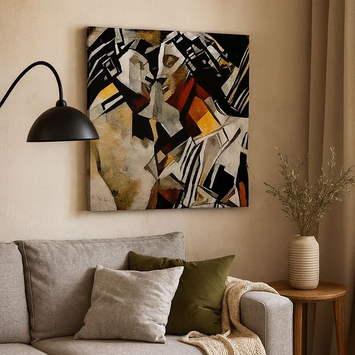 Canvastavla - Bild på duk - Statykyss - 30x30 cm