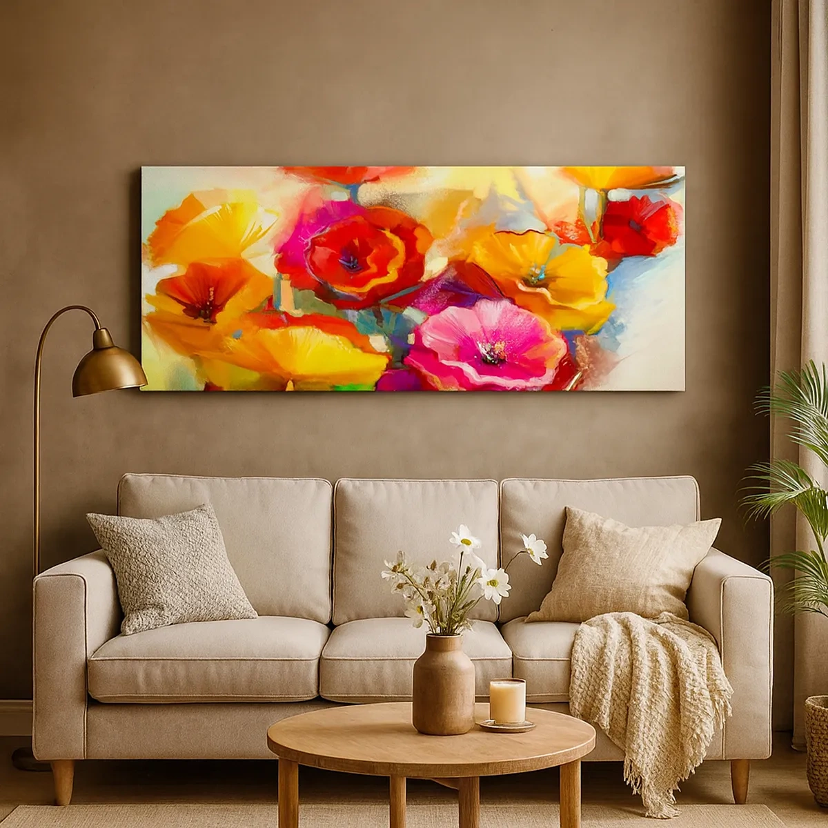 Canvastavla - Bild på duk - Inte bara rött - 30x30 cm