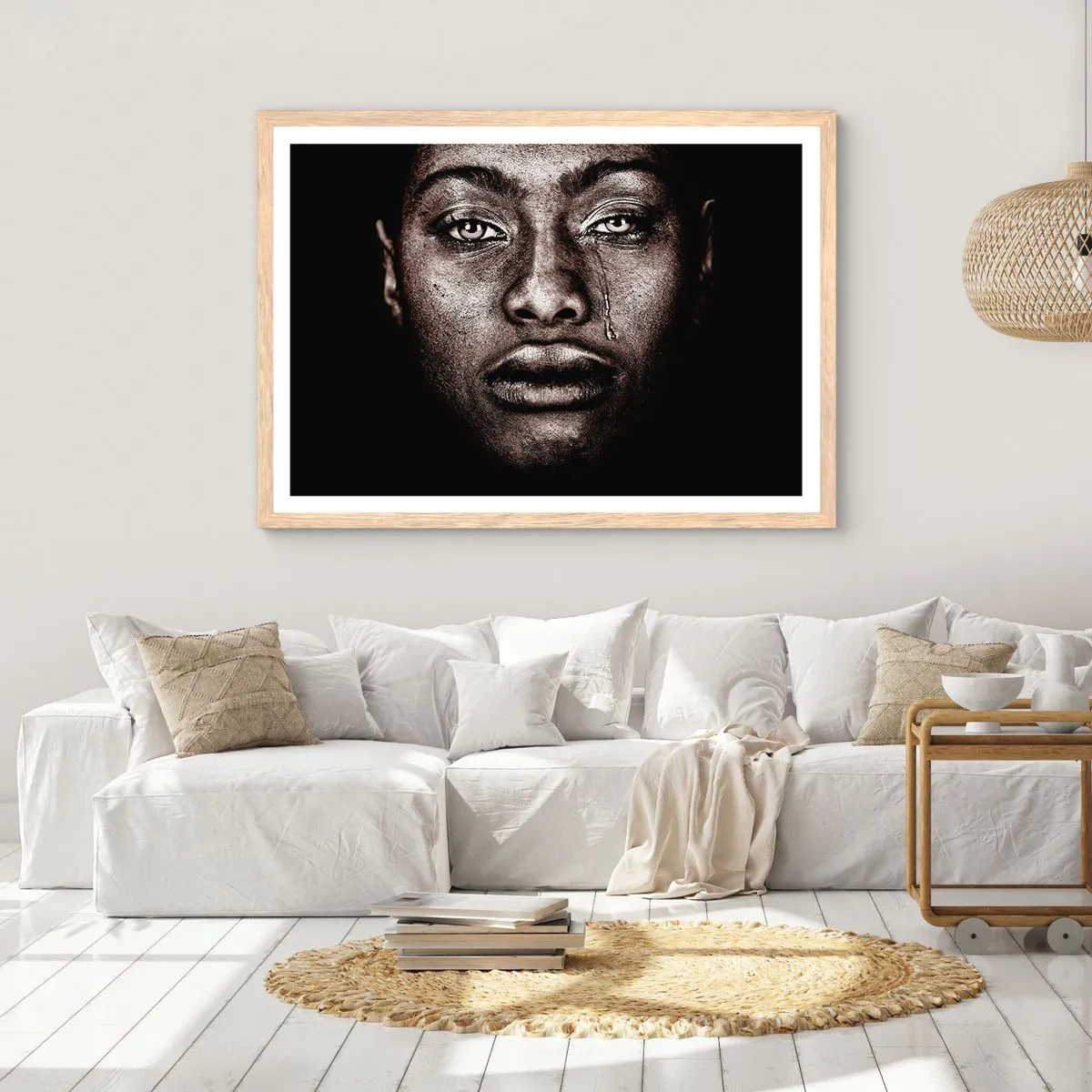 Affisch i ram av ljusek - En tår - 40x30 cm