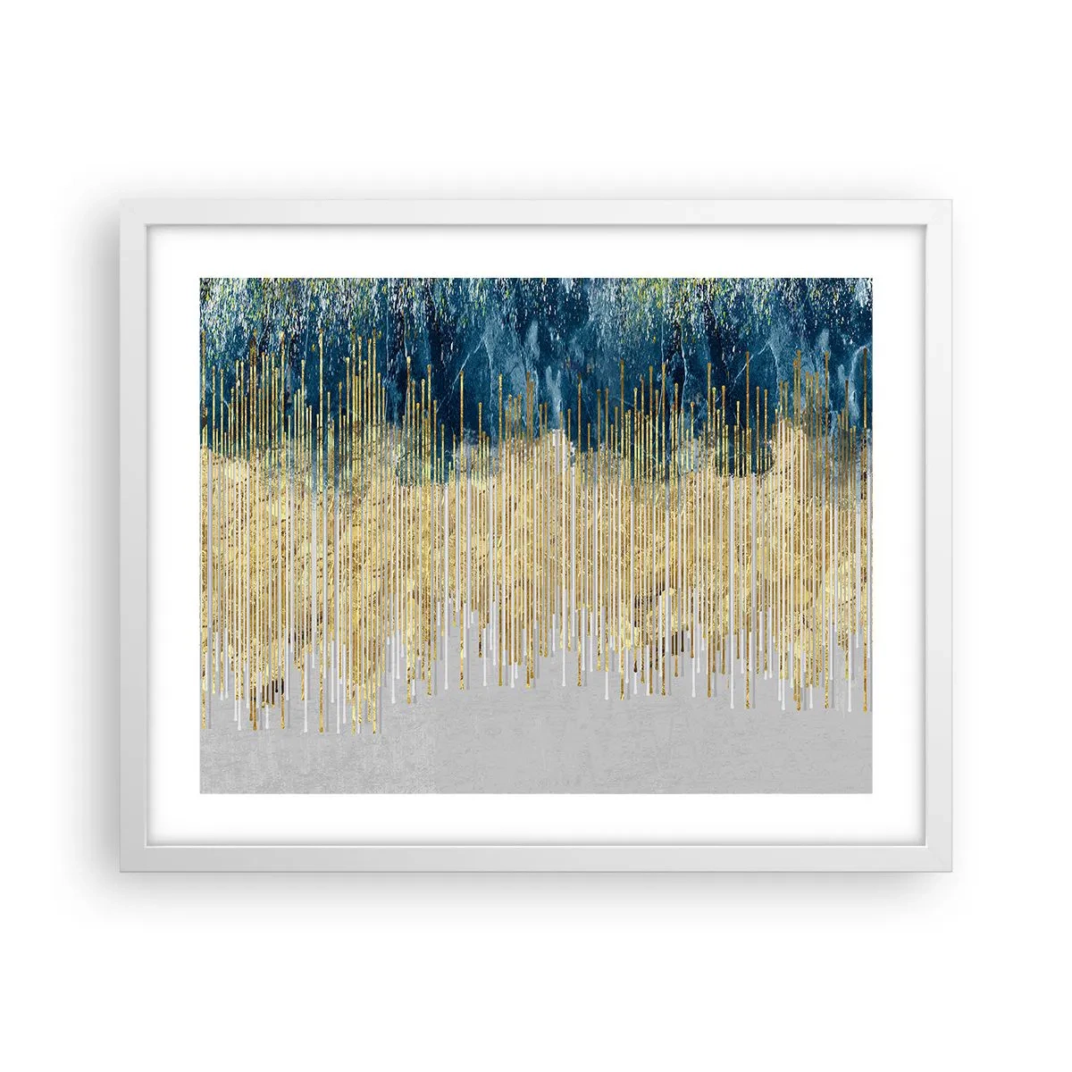 Affisch i vit ram - Förgylld gräns - 50x40 cm