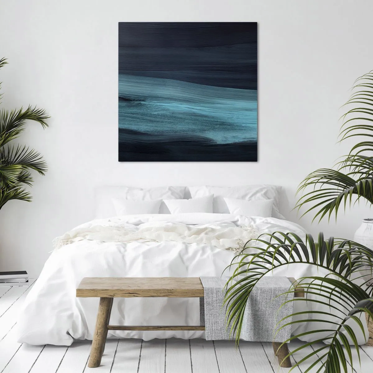 Canvastavla - Bild på duk - Flyt med strömmen - 60x60 cm