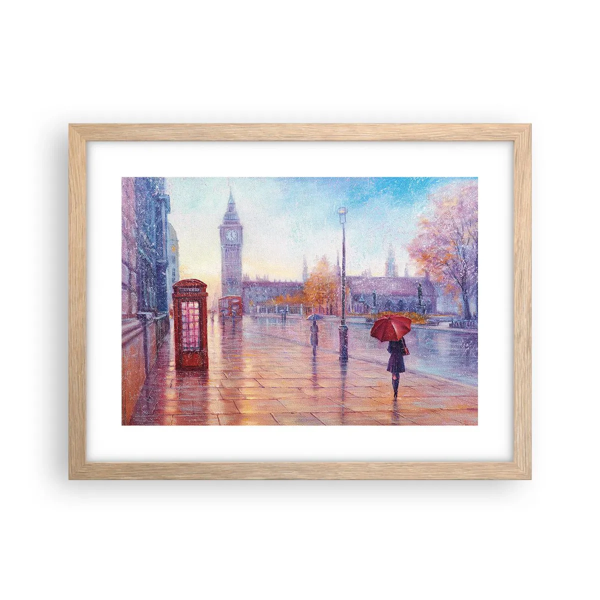 Affisch i ram av ljusek - Höstdag i London - 40x30 cm