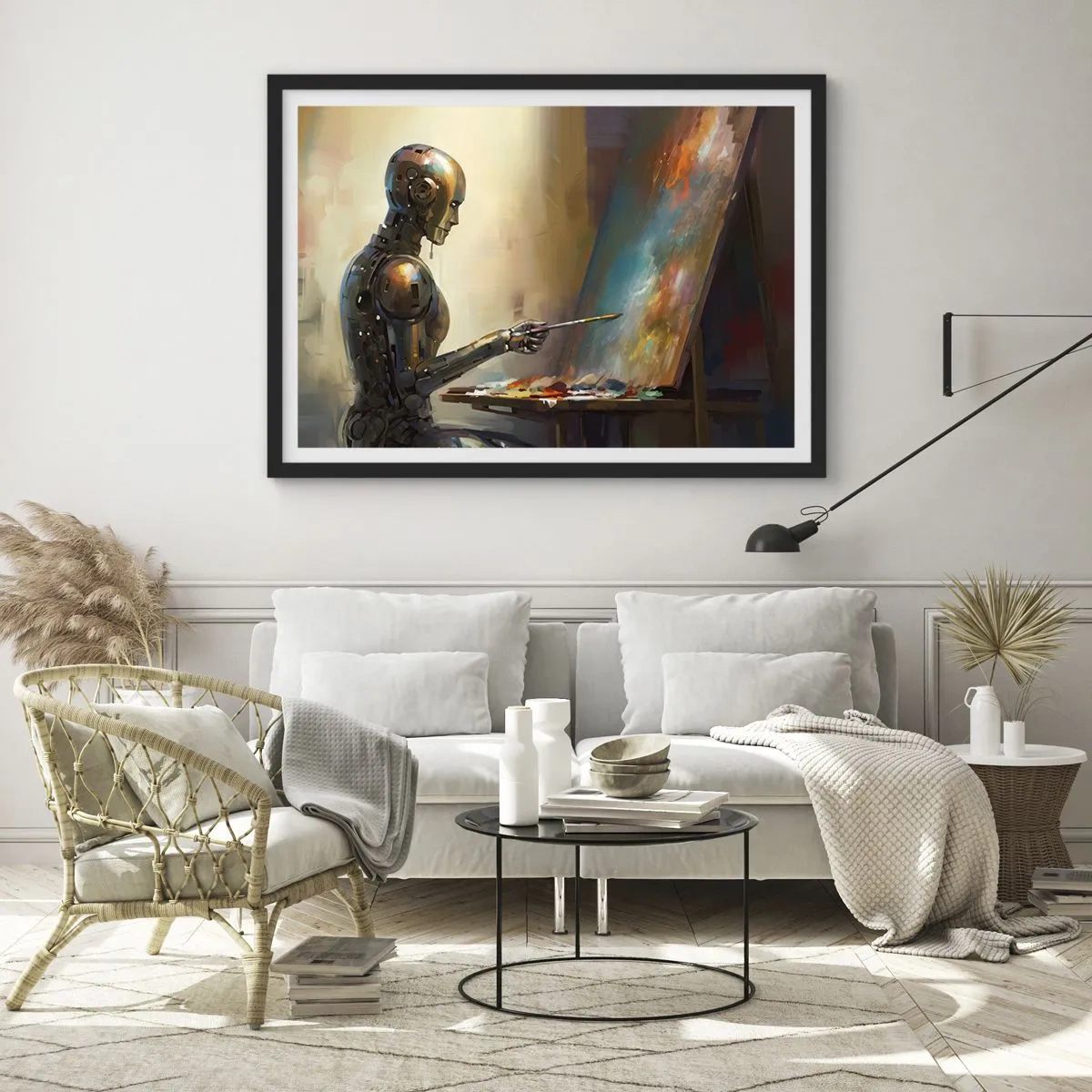 Affisch i svart ram - Framtidens konst - 50x40 cm