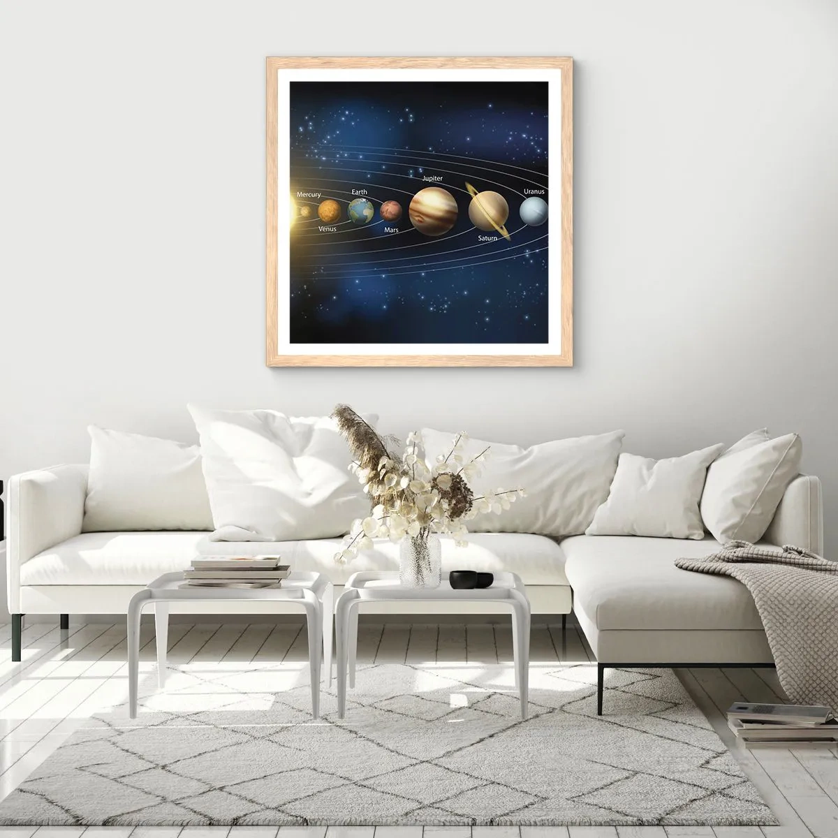 Affisch i ram av ljusek - En av tio - 30x30 cm