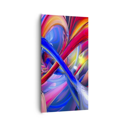Canvastavla - Bild på duk - Färgdans - 65x120 cm