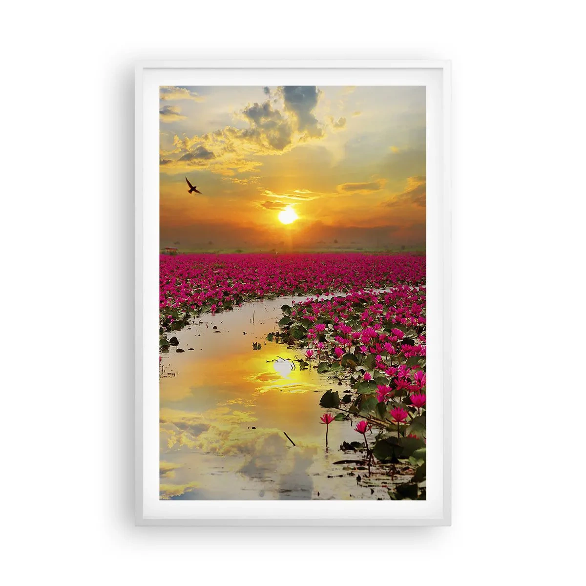 Affisch i vit ram - Sjöns hemlighetsfulla liv - 61x91 cm