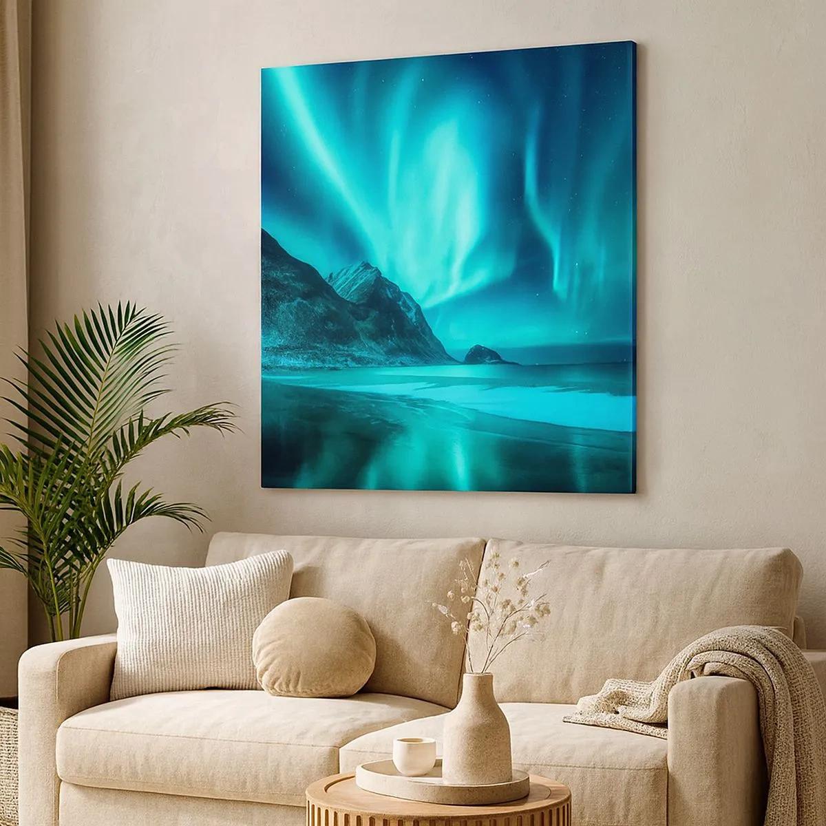 Canvastavla - Bild på duk - Nordens underverk - 30x30 cm