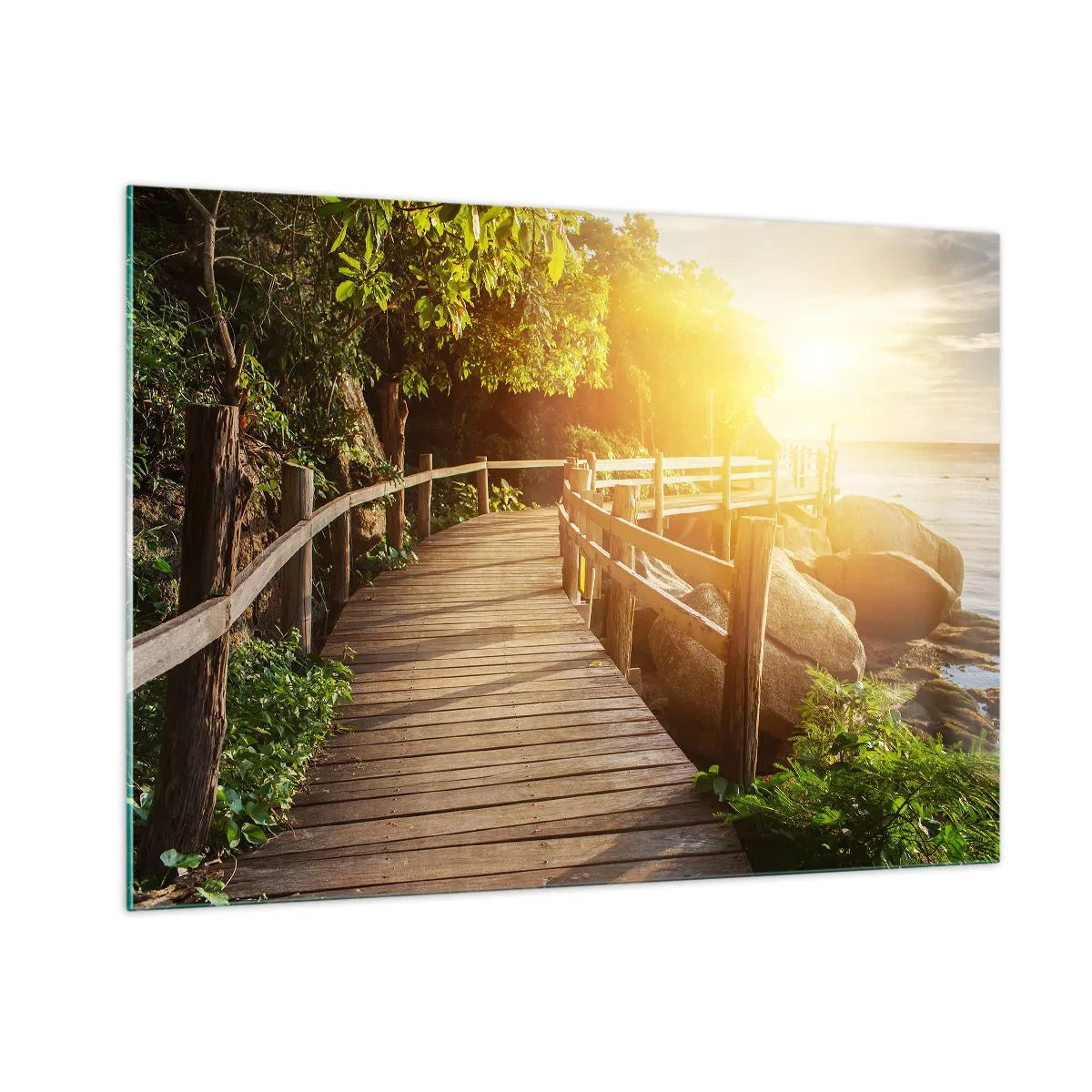 Glastavla - Bild på glas - Nästa kurva, nästa underverk - 100x70 cm