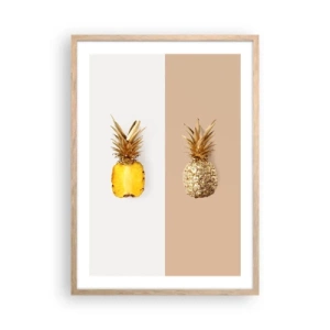 Affisch i ram av ljusek - Ananas för oss - 50x70 cm