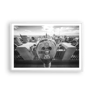 Affisch i vit ram - Stad över städerna - 91x61 cm