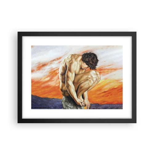 Affisch i svart ram - Försänkt i sig själv - 40x30 cm