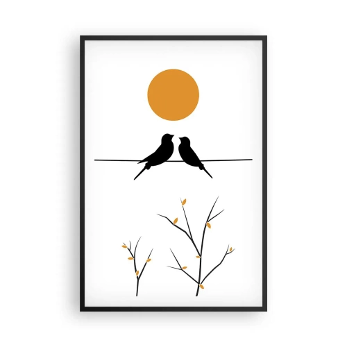 Affisch i svart ram - Näktergalens kväll - 61x91 cm