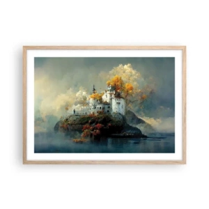 Affisch i ram av ljusek - Början på en romantisk historia - 70x50 cm