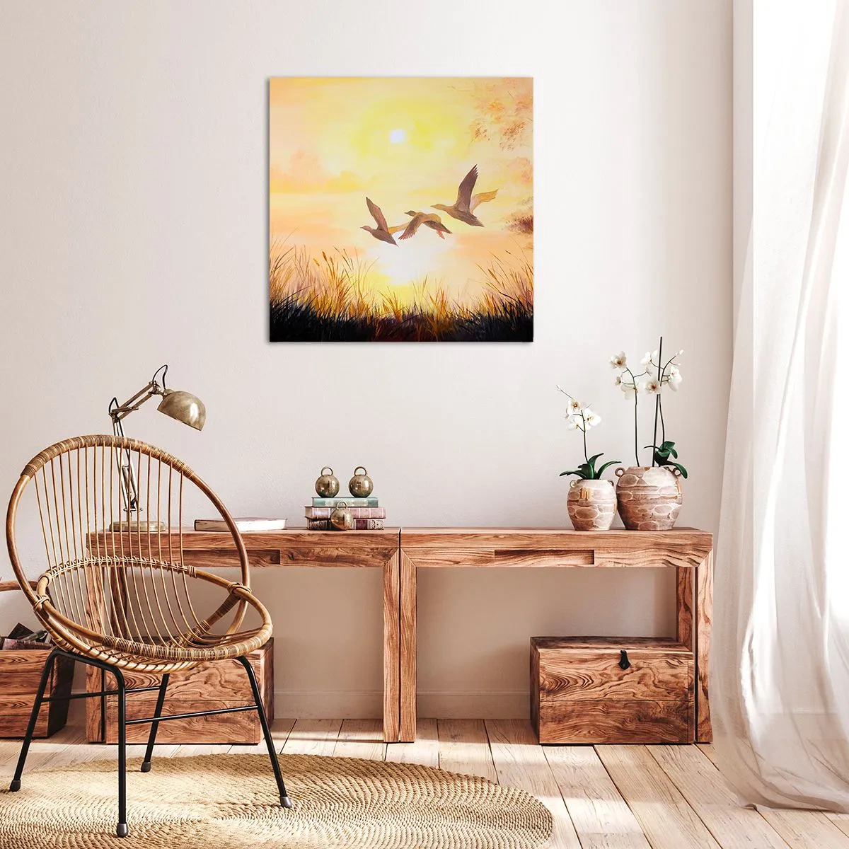 Canvastavla - Bild på duk - Början av en lång resa - 40x40 cm